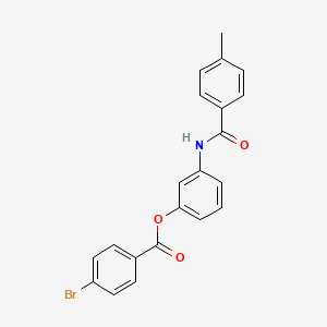 3-{[(4-Methylphenyl)carbonyl]amino}phenyl 4-bromobenzoate