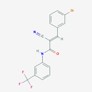 (2E)-3-(3-bromophenyl)-2-cyano-N-[3-(trifluoromethyl)phenyl]prop-2-enamide