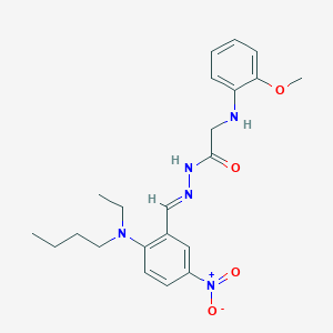 N'-[(E)-{2-[Butyl(ethyl)amino]-5-nitrophenyl}methylidene]-2-[(2-methoxyphenyl)amino]acetohydrazide