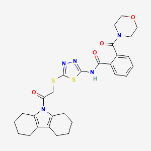 2-(morpholin-4-ylcarbonyl)-N-(5-{[2-(1,2,3,4,5,6,7,8-octahydro-9H-carbazol-9-yl)-2-oxoethyl]sulfanyl}-1,3,4-thiadiazol-2-yl)benzamide