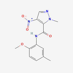 N-(2-methoxy-5-methylphenyl)-2-methyl-4-nitropyrazole-3-carboxamide