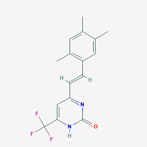 4-(trifluoromethyl)-6-[(E)-2-(2,4,5-trimethylphenyl)ethenyl]pyrimidin-2(1H)-one