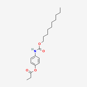 4-{[(Decyloxy)carbonyl]amino}phenyl propanoate