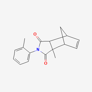 molecular formula C17H17NO2 B11099260 3a-methyl-2-(2-methylphenyl)-3a,4,7,7a-tetrahydro-1H-4,7-methanoisoindole-1,3(2H)-dione 