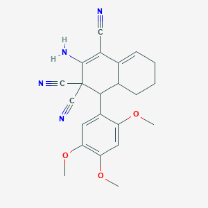 2-amino-4-(2,4,5-trimethoxyphenyl)-4a,5,6,7-tetrahydronaphthalene-1,3,3(4H)-tricarbonitrile