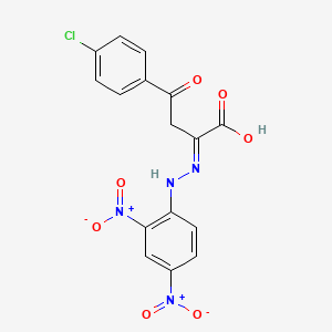 molecular formula C16H11ClN4O7 B11099287 (2E)-4-(4-chlorophenyl)-2-[(2,4-dinitrophenyl)hydrazono]-4-oxobutanoic acid 