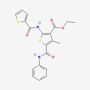 Ethyl 4-methyl-5-(phenylcarbamoyl)-2-[(thiophen-2-ylcarbonyl)amino]thiophene-3-carboxylate