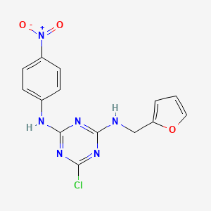 6-chloro-N-(furan-2-ylmethyl)-N'-(4-nitrophenyl)-1,3,5-triazine-2,4-diamine