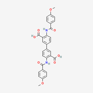 4,4'-Bis{[(4-methoxyphenyl)carbonyl]amino}biphenyl-3,3'-dicarboxylic acid