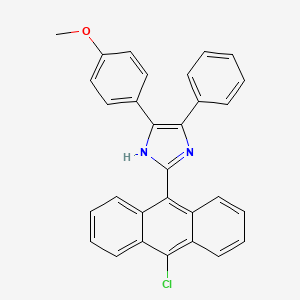 molecular formula C30H21ClN2O B11099346 2-(10-chloroanthracen-9-yl)-4-(4-methoxyphenyl)-5-phenyl-1H-imidazole 