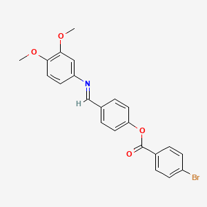 4-{(E)-[(3,4-dimethoxyphenyl)imino]methyl}phenyl 4-bromobenzoate