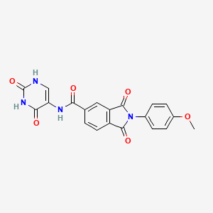 N-(2,4-dioxo-1,2,3,4-tetrahydropyrimidin-5-yl)-2-(4-methoxyphenyl)-1,3-dioxo-2,3-dihydro-1H-isoindole-5-carboxamide