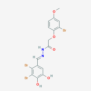 2-(2-bromo-4-methoxyphenoxy)-N'-[(E)-(2,3-dibromo-4,5-dihydroxyphenyl)methylidene]acetohydrazide