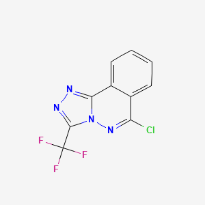 molecular formula C10H4ClF3N4 B11099479 6-Chloro-3-trifluoromethyl-[1,2,4]triazolo[3,4-a]phthalazine CAS No. 298684-59-0