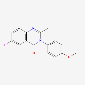 molecular formula C16H13IN2O2 B11099498 6-iodo-3-(4-methoxyphenyl)-2-methylquinazolin-4(3H)-one 