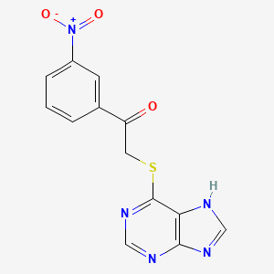 1-(3-nitrophenyl)-2-(9H-purin-6-ylsulfanyl)ethanone