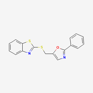 2-{[(2-Phenyl-1,3-oxazol-5-yl)methyl]sulfanyl}-1,3-benzothiazole