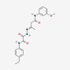 molecular formula C21H24N4O4 B11099541 (3E)-3-(2-{[(4-ethylphenyl)amino](oxo)acetyl}hydrazinylidene)-N-(3-methoxyphenyl)butanamide 