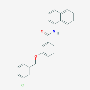 molecular formula C24H18ClNO2 B11099543 3-[(3-chlorobenzyl)oxy]-N-(naphthalen-1-yl)benzamide 