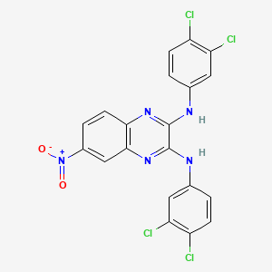 N,N'-bis(3,4-dichlorophenyl)-6-nitroquinoxaline-2,3-diamine