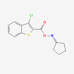 Benzo[b]thiophene-2-carboxylic acid, 3-chloro-, cyclopentylidenamino ester