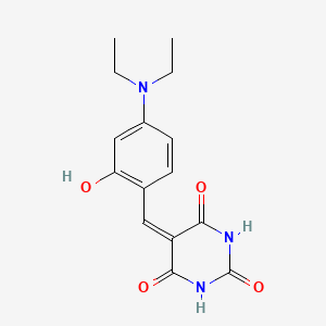 molecular formula C15H17N3O4 B11099596 5-[4-(diethylamino)-2-hydroxybenzylidene]pyrimidine-2,4,6(1H,3H,5H)-trione 