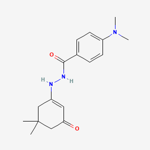 molecular formula C17H23N3O2 B11099613 4-(dimethylamino)-N'-(5,5-dimethyl-3-oxocyclohex-1-en-1-yl)benzohydrazide 