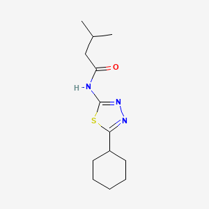 N-(5-cyclohexyl-1,3,4-thiadiazol-2-yl)-3-methylbutanamide