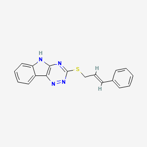 3-{[(2E)-3-phenylprop-2-en-1-yl]sulfanyl}-5H-[1,2,4]triazino[5,6-b]indole