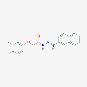 molecular formula C21H20N2O2 B11099660 2-(3,4-dimethylphenoxy)-N'-[(E)-naphthalen-2-ylmethylidene]acetohydrazide 