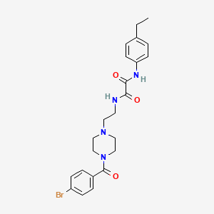 molecular formula C23H27BrN4O3 B11099677 N-(2-{4-[(4-bromophenyl)carbonyl]piperazin-1-yl}ethyl)-N'-(4-ethylphenyl)ethanediamide 