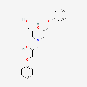 molecular formula C21H29NO5 B11099693 3-[Bis(2-hydroxy-3-phenoxypropyl)amino]propan-1-ol 