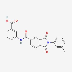 3-({[2-(3-methylphenyl)-1,3-dioxo-2,3-dihydro-1H-isoindol-5-yl]carbonyl}amino)benzoic acid