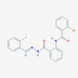 2-bromo-N-(2-{[(2E)-2-(2-iodobenzylidene)hydrazinyl]carbonyl}phenyl)benzamide