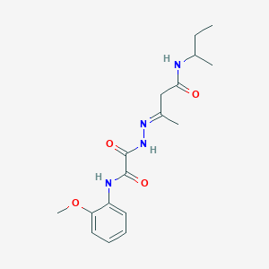 molecular formula C17H24N4O4 B11099753 (3E)-N-(butan-2-yl)-3-(2-{[(2-methoxyphenyl)amino](oxo)acetyl}hydrazinylidene)butanamide 