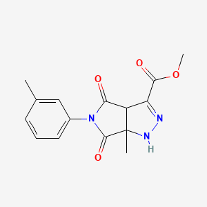 Methyl 6a-methyl-5-(3-methylphenyl)-4,6-dioxo-1,3a,4,5,6,6a-hexahydropyrrolo[3,4-c]pyrazole-3-carboxylate