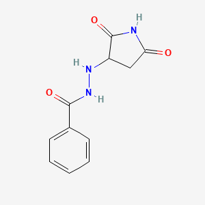 N'-(2,5-dioxopyrrolidin-3-yl)benzohydrazide