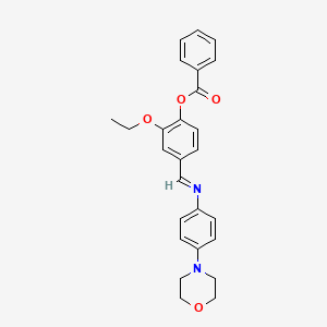 [2-Ethoxy-4-[(4-morpholin-4-ylphenyl)iminomethyl]phenyl] benzoate