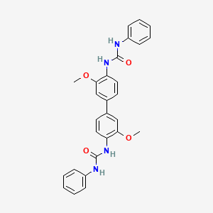 molecular formula C28H26N4O4 B11099818 1,1'-(3,3'-Dimethoxybiphenyl-4,4'-diyl)bis(3-phenylurea) 