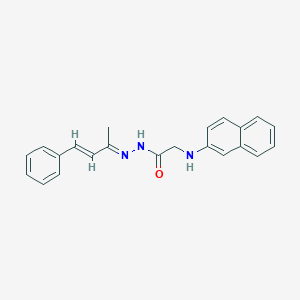 2-(naphthalen-2-ylamino)-N'-[(2E,3E)-4-phenylbut-3-en-2-ylidene]acetohydrazide (non-preferred name)