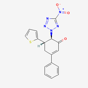 (5S,6R)-6-(5-nitrotetrazol-2-yl)-3-phenyl-5-thiophen-2-ylcyclohex-2-en-1-one