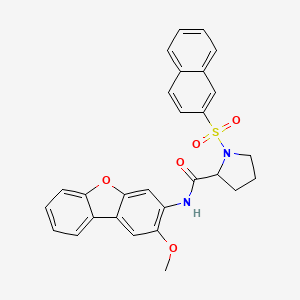 N-(2-methoxydibenzo[b,d]furan-3-yl)-1-(naphthalen-2-ylsulfonyl)prolinamide