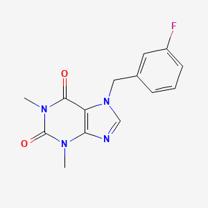 7-(3-fluorobenzyl)-1,3-dimethyl-3,7-dihydro-1H-purine-2,6-dione