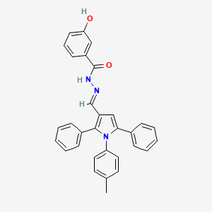 3-hydroxy-N'-{(E)-[1-(4-methylphenyl)-2,5-diphenyl-1H-pyrrol-3-yl]methylidene}benzohydrazide