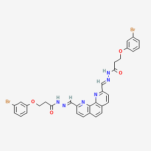 N',N''-[1,10-phenanthroline-2,9-diyldi(E)methylylidene]bis[3-(3-bromophenoxy)propanehydrazide]