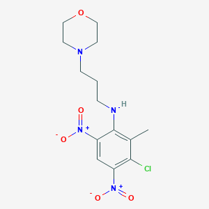 3-chloro-2-methyl-N-[3-(morpholin-4-yl)propyl]-4,6-dinitroaniline