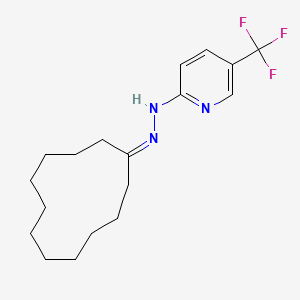 molecular formula C18H26F3N3 B11100035 2-(2-Cyclododecylidenehydrazinyl)-5-(trifluoromethyl)pyridine 