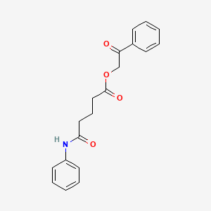 2-Oxo-2-phenylethyl 5-anilino-5-oxopentanoate