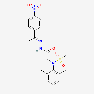 N-(2,6-Dimethylphenyl)-N-({N'-[(1E)-1-(4-nitrophenyl)ethylidene]hydrazinecarbonyl}methyl)methanesulfonamide