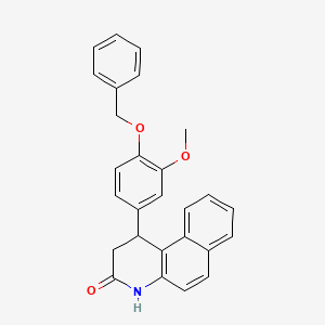 1-[4-(benzyloxy)-3-methoxyphenyl]-1,4-dihydrobenzo[f]quinolin-3(2H)-one